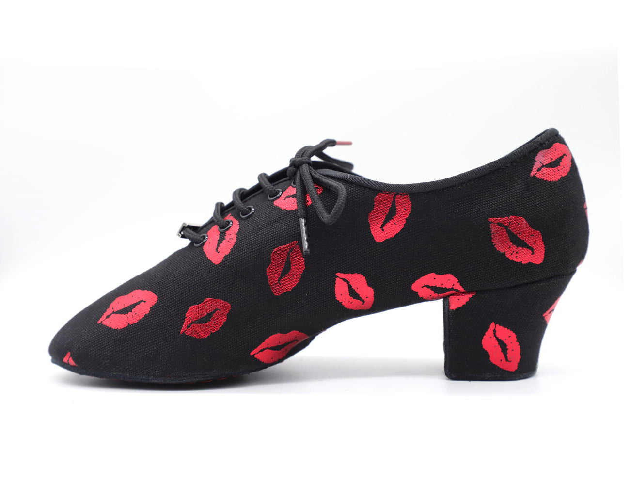 Женские туфли для латиноамериканских танцев BD Dance с принтом «поцелуй» Gold Kiss, оксфорды для обучения джазу, танго, сальсе, профессиональные бальные танцы #T1-B