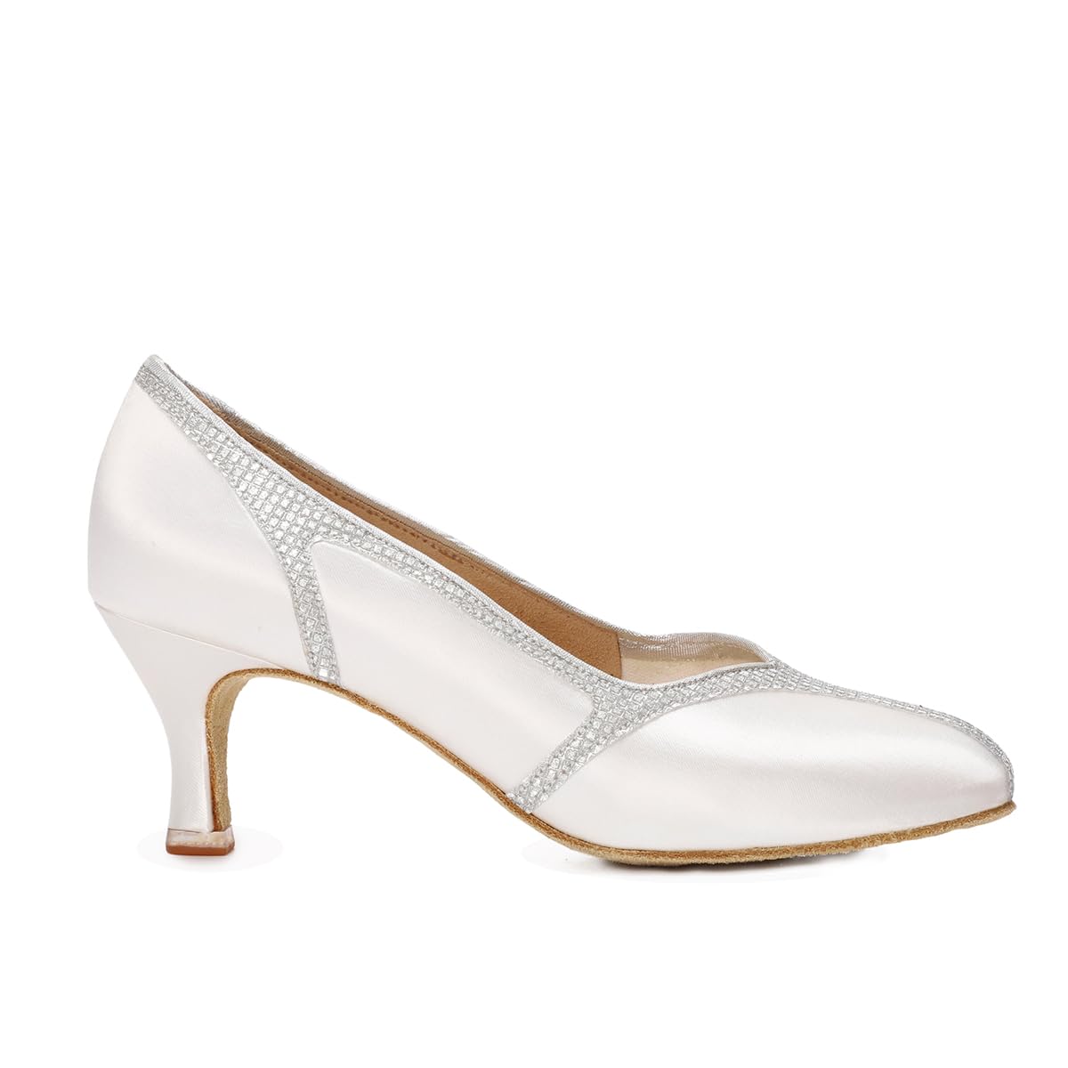 BD Professional Women's Elegant Latin Ballroom Dance Shoes Satin Wedding Pumps Performance Dress Shoes for Modern Dancing #1330