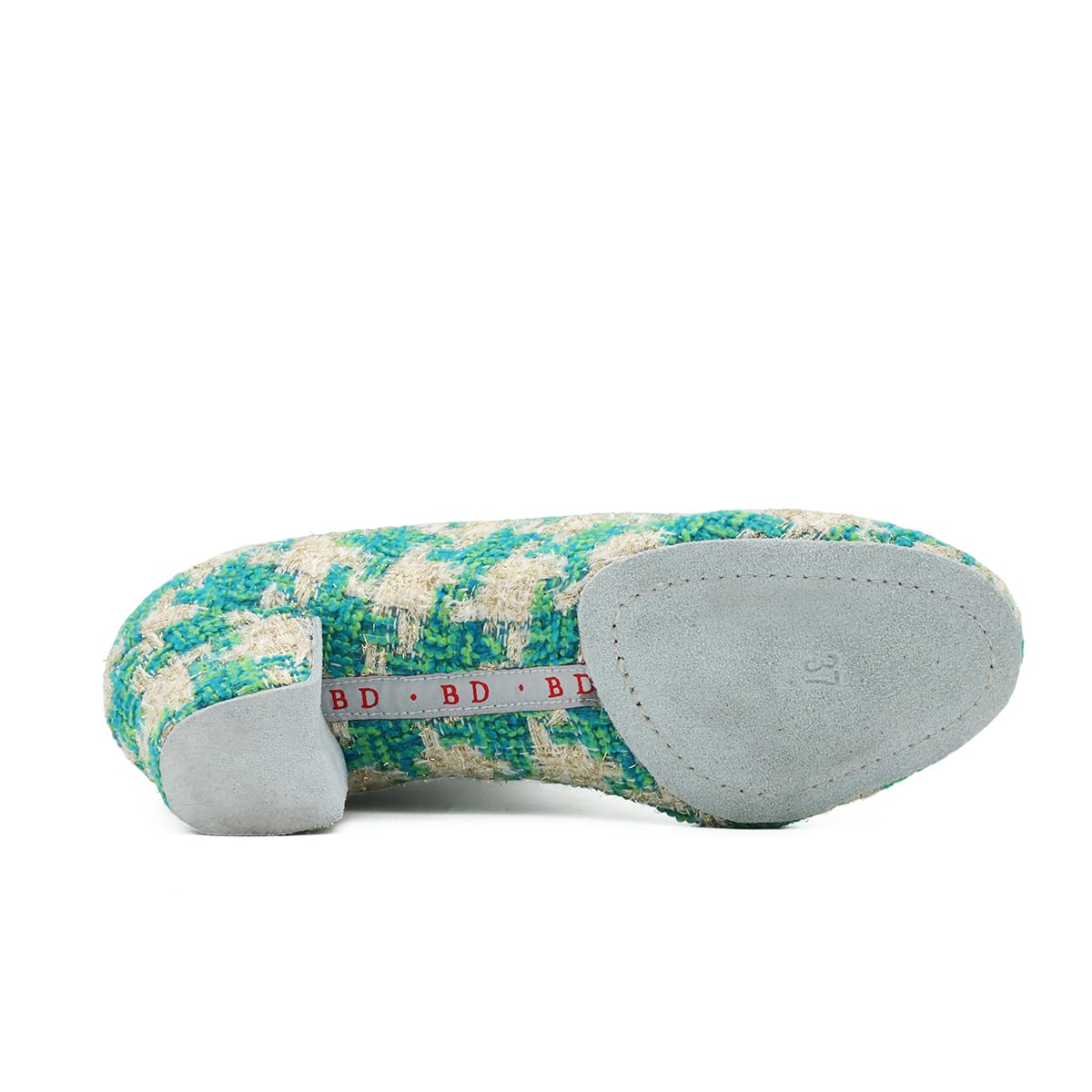 BD Ddance Handmade Professional Latin Dance Shoes for Women Teaching Practice Performance Oxford Shoes Houndstooth #T1-B