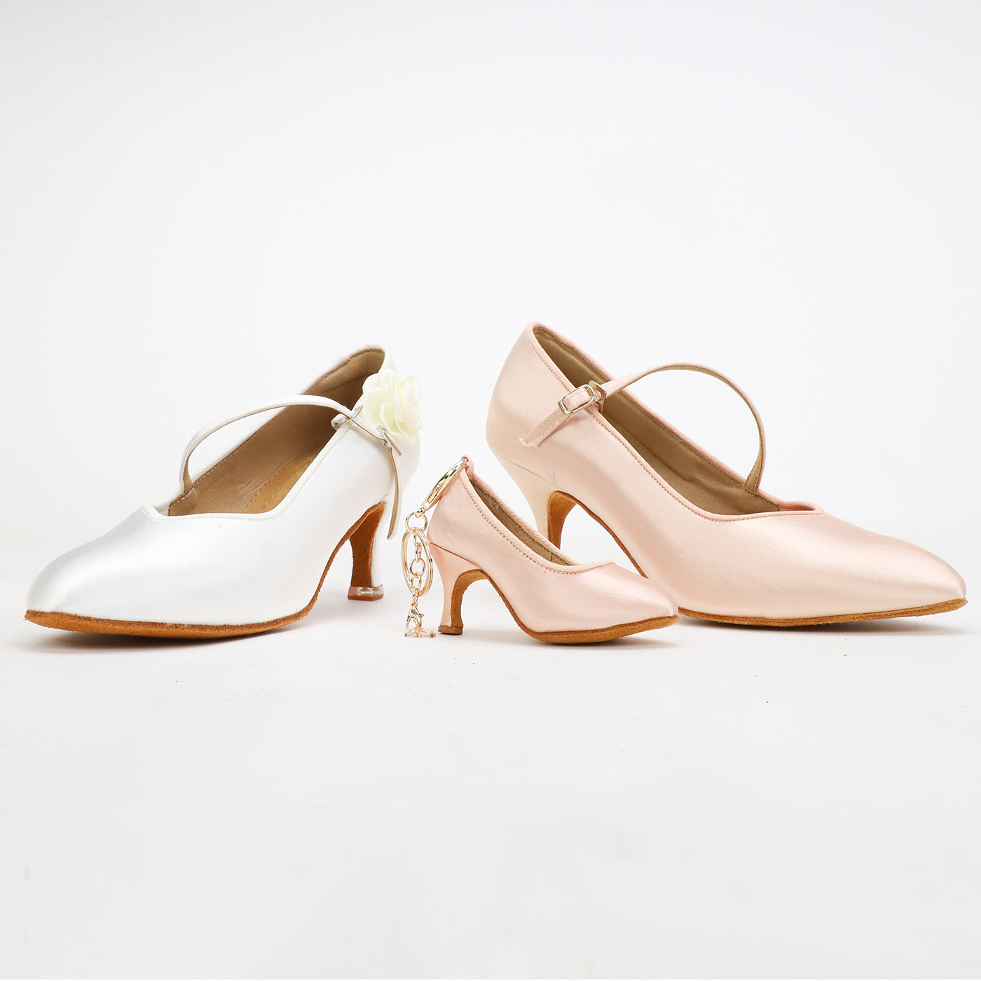 BDD Dance Shoe Keychain Accessory Cute Ballroom Dance Shoe Little Gift Satin One Size ACC07