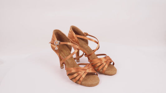 BD Dance Women's Latin Salsa Tango Jazz Ballroom Performance Practice Heels #2324 Tan, 4.5-11