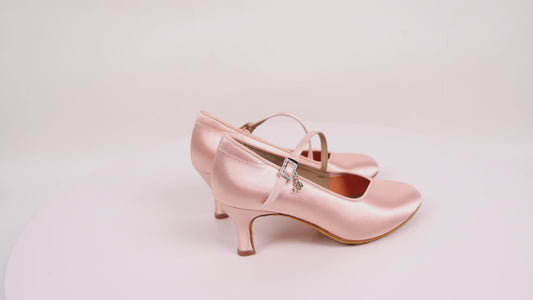BD Dance Women's Latin Modern Jazz Tango Waltz Dance Shoes Ballroom Dancing for Ladies Satin, #138, Light Tan, 4.5-11