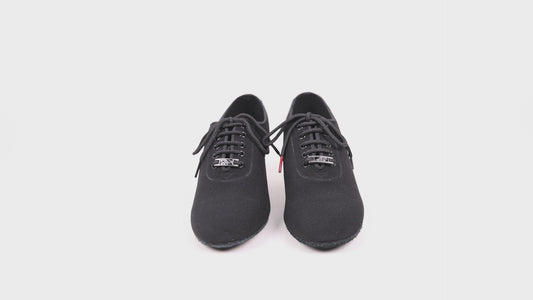BD Dance Professional Dance Practice Oxford Shoes for Women Ballroom Performance Ladies Latin Dance Teaching Footwear Canvas #T1-B
